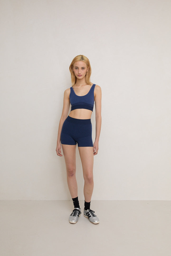 SCOOP WOOL CROP - DENIM