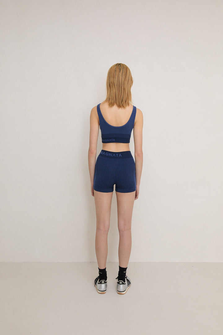 CLASSIC WOOL MICRO SHORT - DENIM